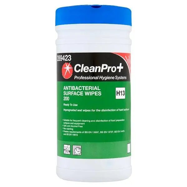 CleanPro+ Antibacterial Surface Wipes 200 H13 - Honesty Sales