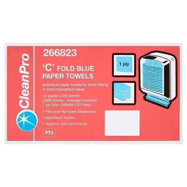 CleanPro C Fold Blue Paper Towels - Honesty Sales
