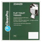 CleanPro Flat Toilet Tissues White 2 Ply 36 Packs 250 Sheets - Honesty Sales