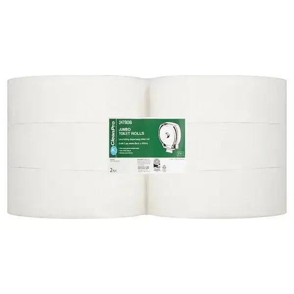 CleanPro Jumbo 6 Toilet Rolls 60mm - Honesty Sales U.K