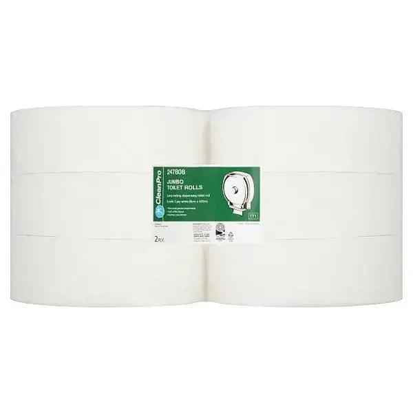 CleanPro Jumbo 6 Toilet Rolls 60mm - Honesty Sales