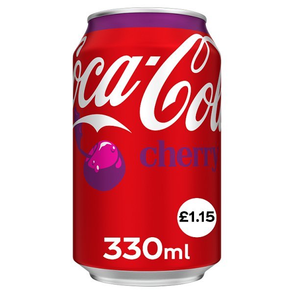 Coca-Cola Cherry PM 330ml Can (24 x 330ml) - Honesty Sales
