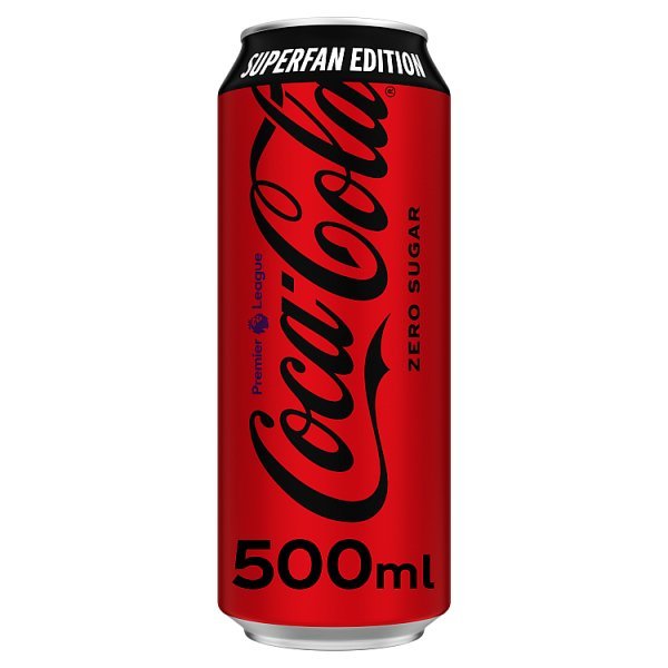 Coca-Cola Zero Sugar 500ml Superfan Can (12 x 500ml) - Honesty Sales