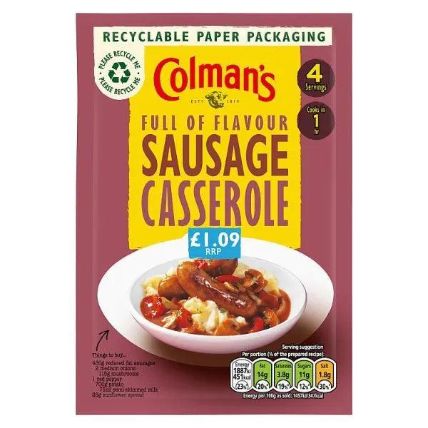 Colman's Recipe Mix Sausage Casserole 39 g (Case of 10) - Honesty Sales Image principale du produit