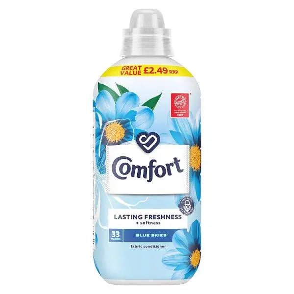 Comfort Fabric Conditioner Blue Skies 33 washes (990 ml) (Case of 8) - Honesty Sales