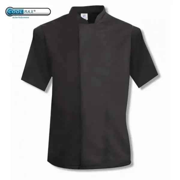 Coolmax Chefs Jacket Short Sleeve Black - White - Honesty Sales Hauptbild