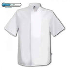 Coolmax Chefs Jacket Short Sleeve Black - White - Honesty Sales