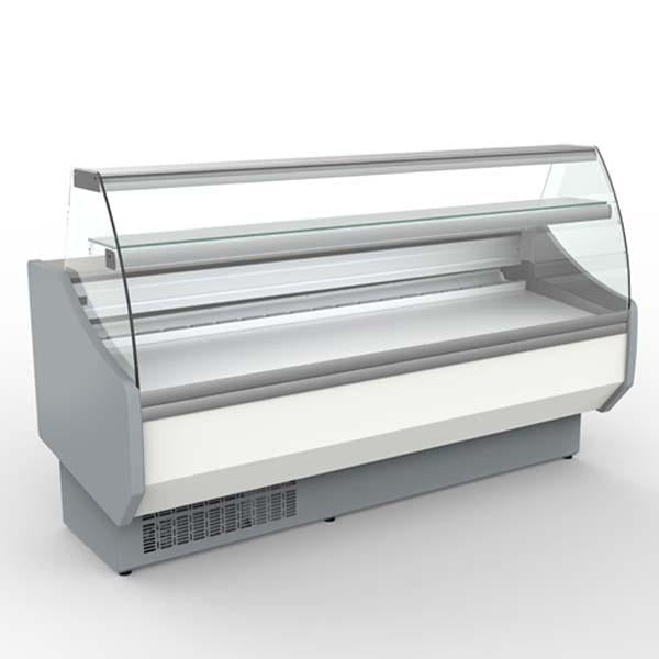 Coreco 1305mm Serveover Counter – Curved Glass Display - Honesty Sales