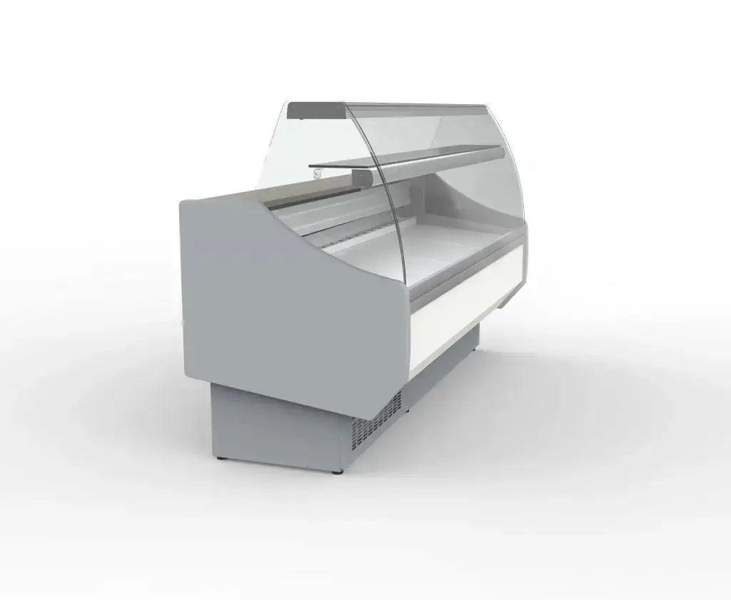 Coreco Refrigerated Curved Glass Serveover 2525mm - CVED-8-25-C - Honesty Sales