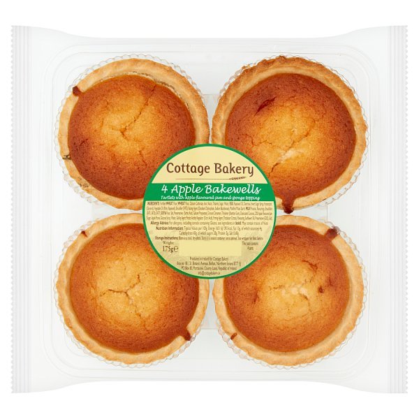 Cottage Bakery 4 Apple Bakewells 175g (6 x 175g) - Honesty Sales