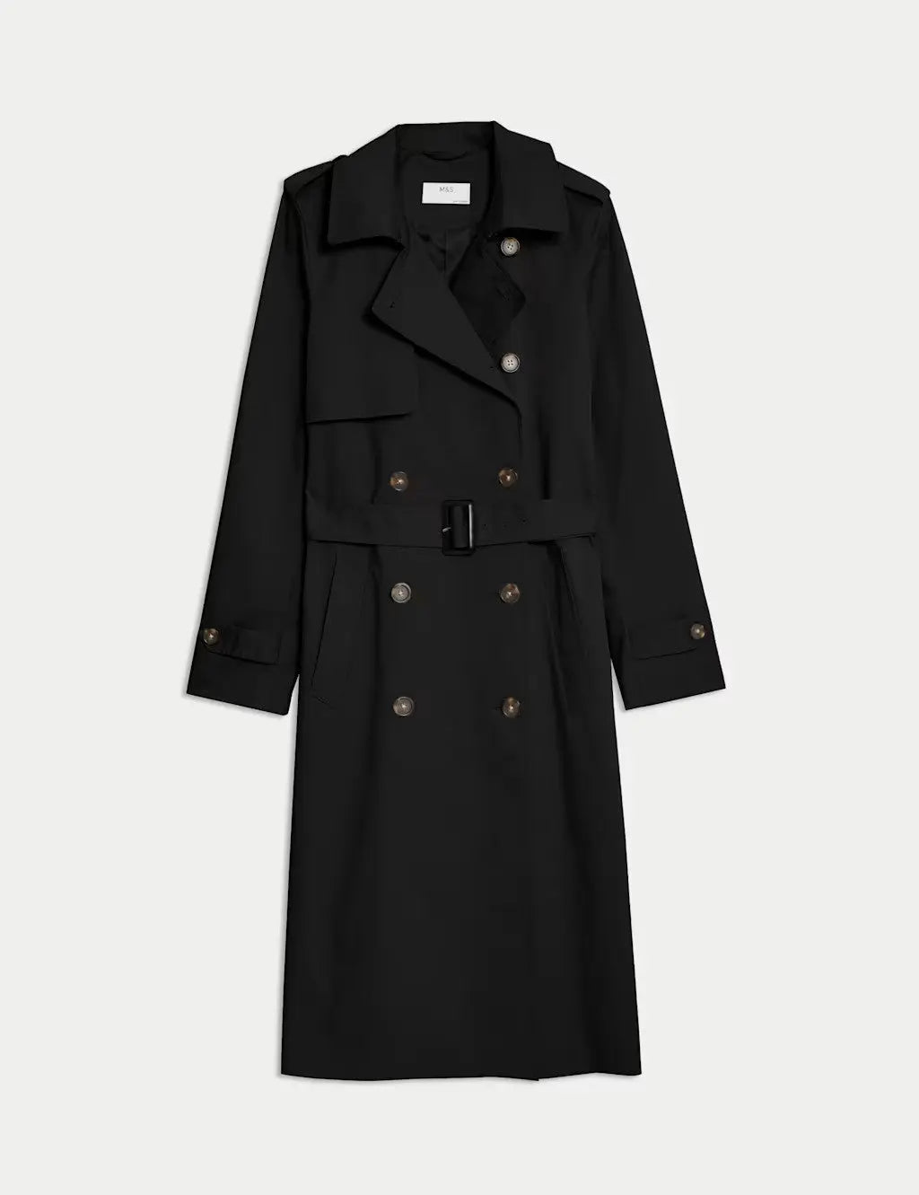 Cotton Rich Belted Longline Trench Coat - Honesty Sales