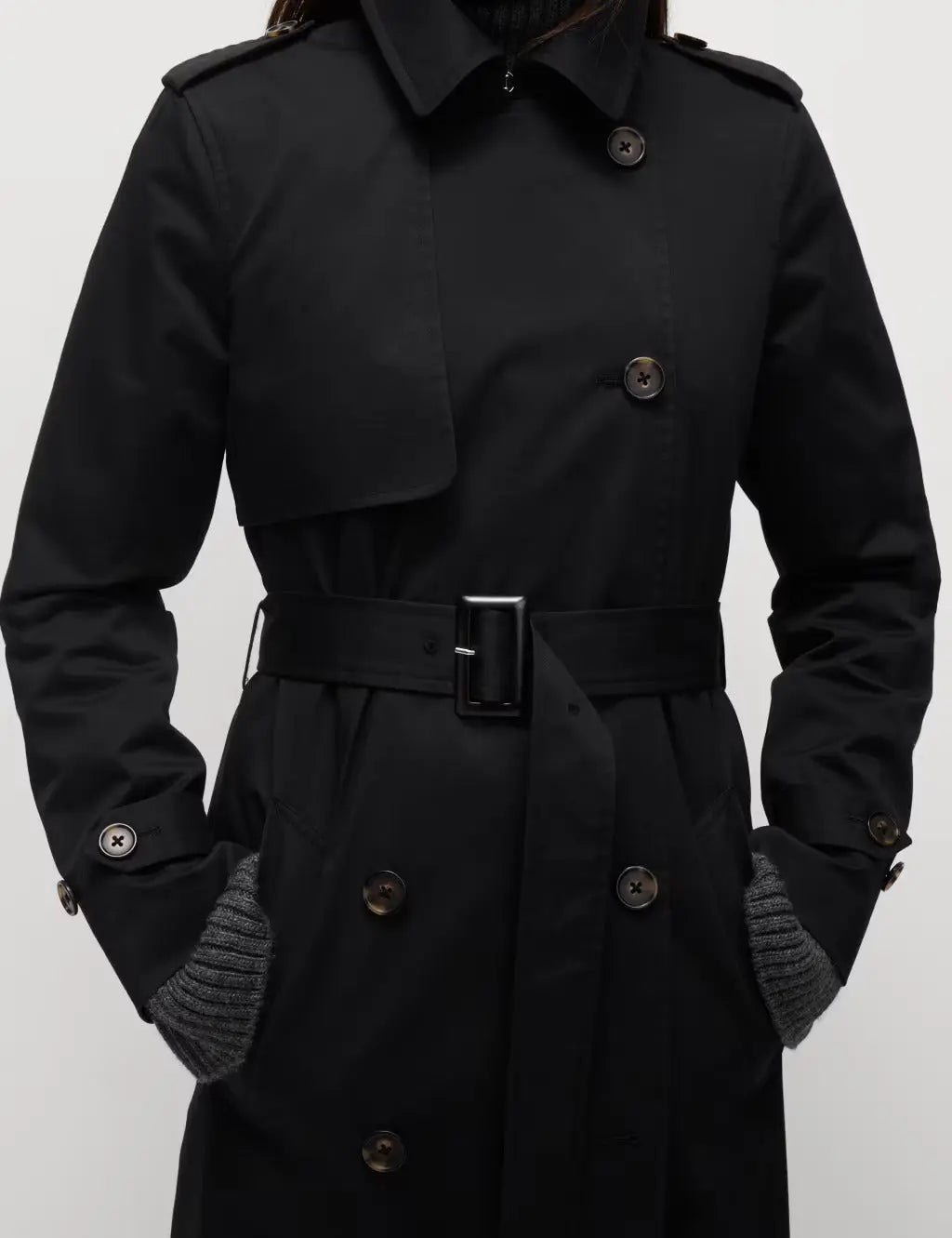 Cotton Rich Belted Longline Trench Coat - Honesty Sales