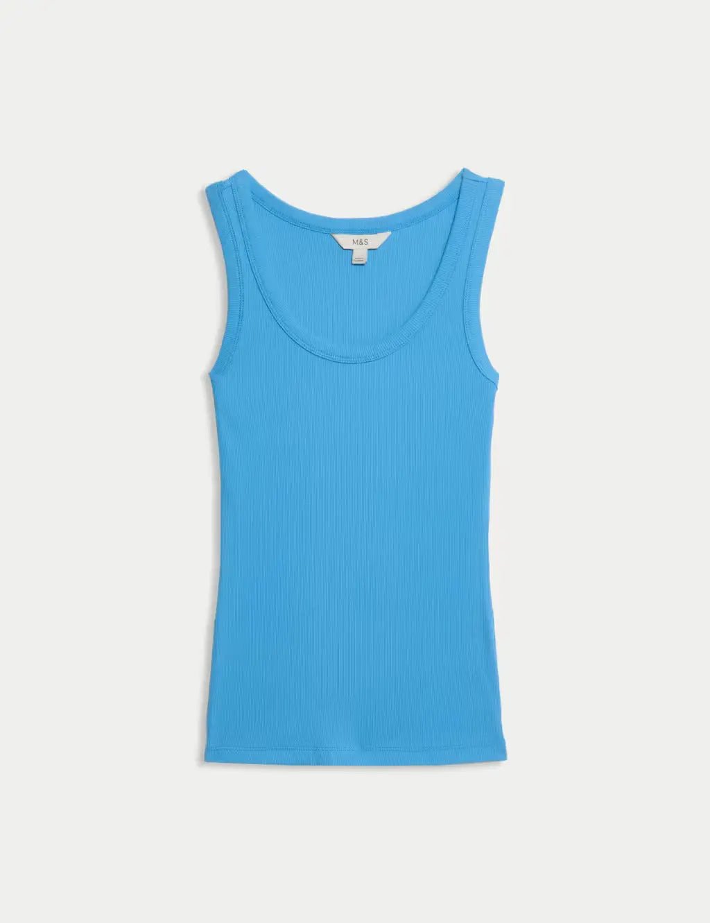 Cotton Rich Ribbed Slim Fit Vest Top - Honesty Sales