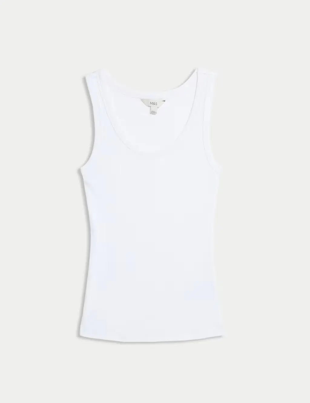 Cotton Rich Ribbed Slim Fit Vest Top - Honesty Sales