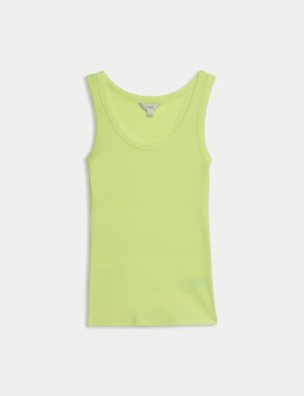 Cotton Rich Ribbed Slim Fit Vest Top - Honesty Sales