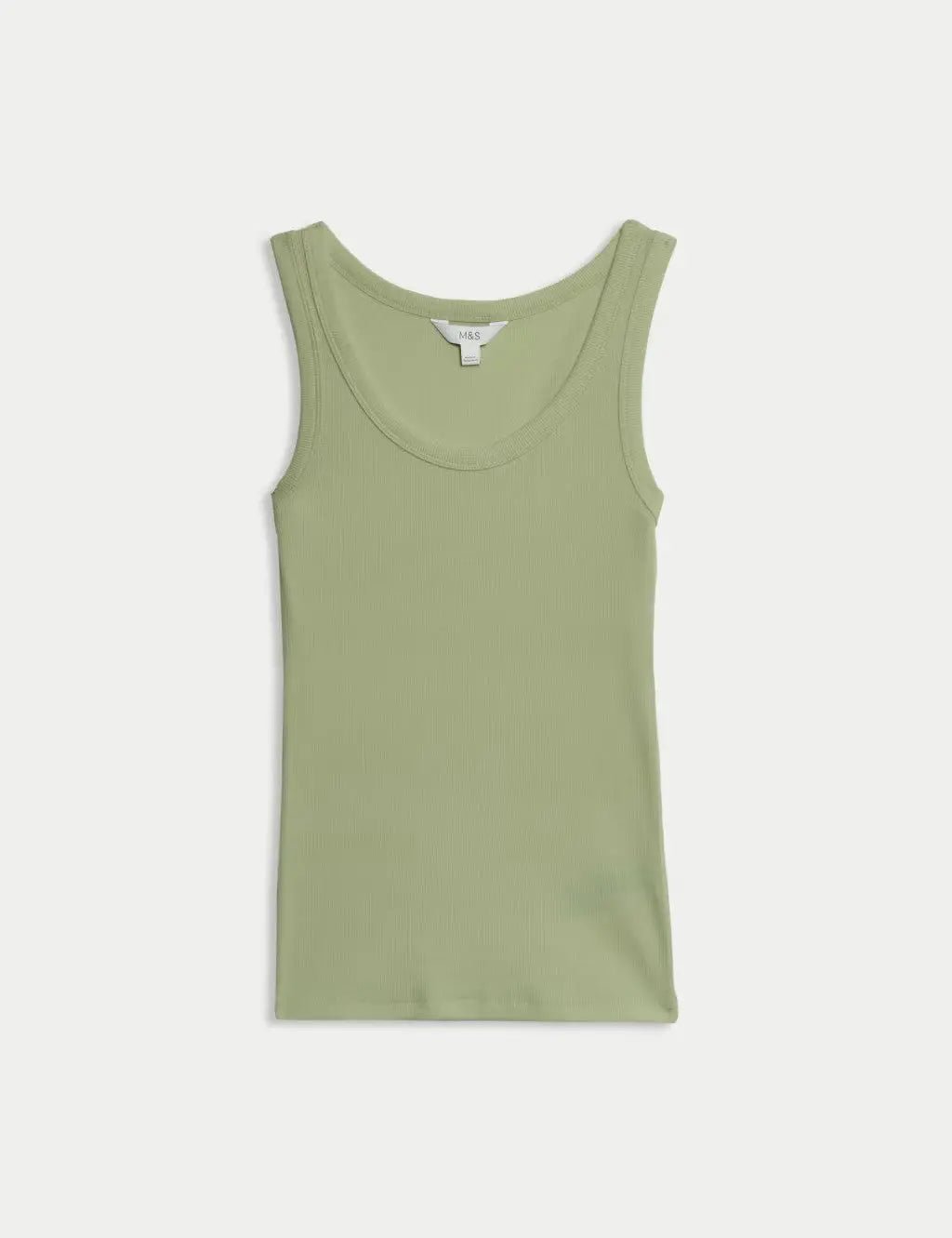 Cotton Rich Ribbed Slim Fit Vest Top - Honesty Sales