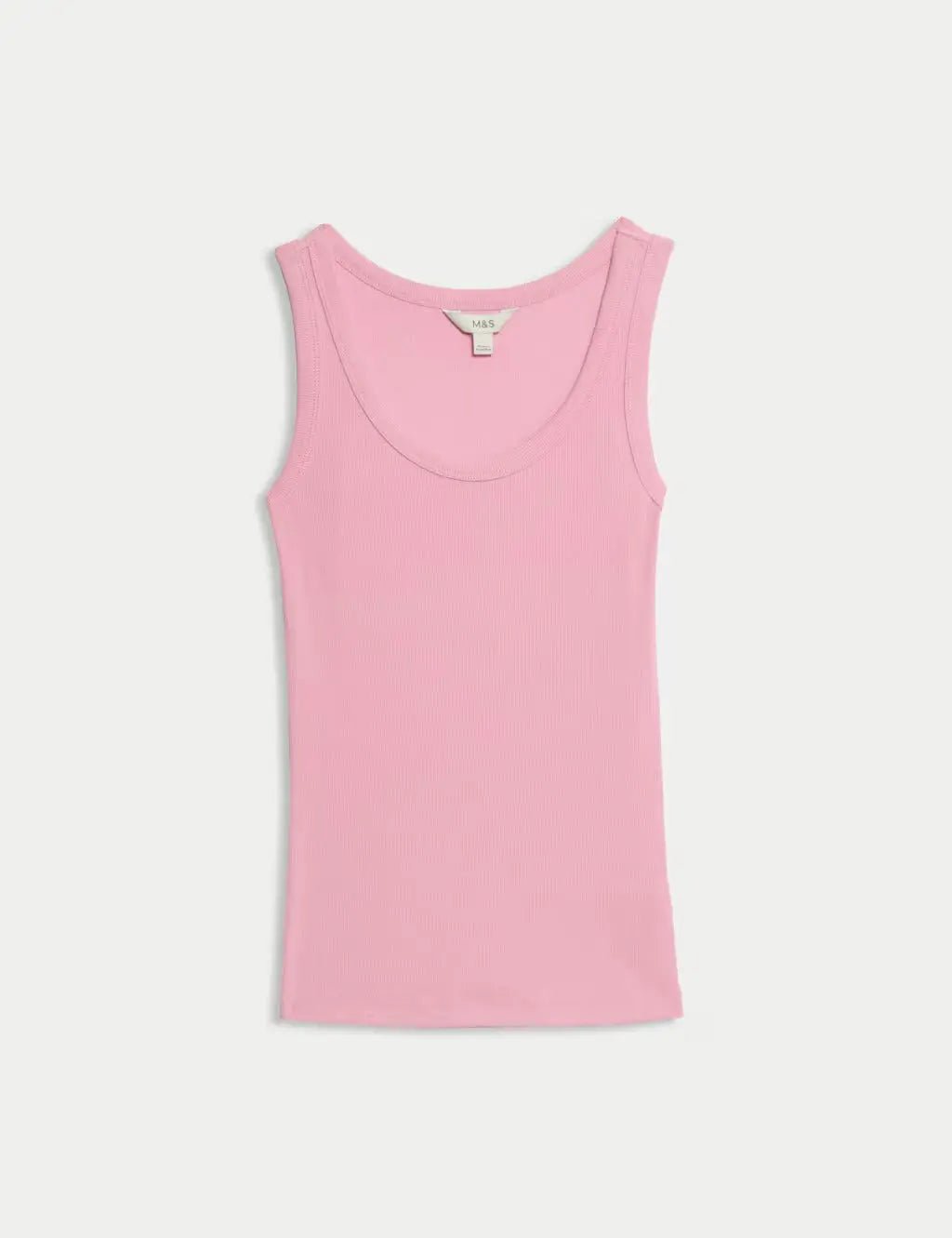 Cotton Rich Ribbed Slim Fit Vest Top - Honesty Sales