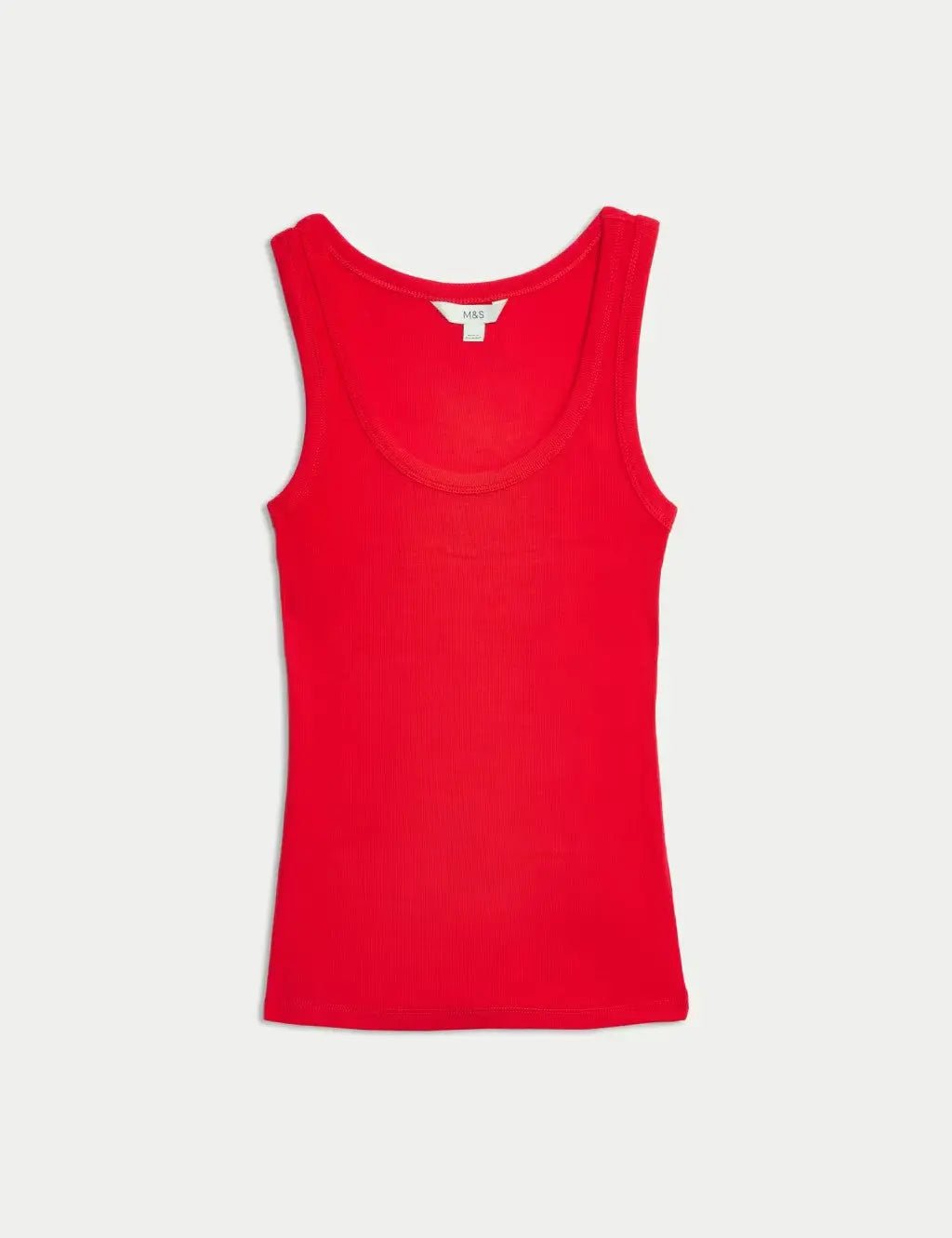 Cotton Rich Ribbed Slim Fit Vest Top - Honesty Sales