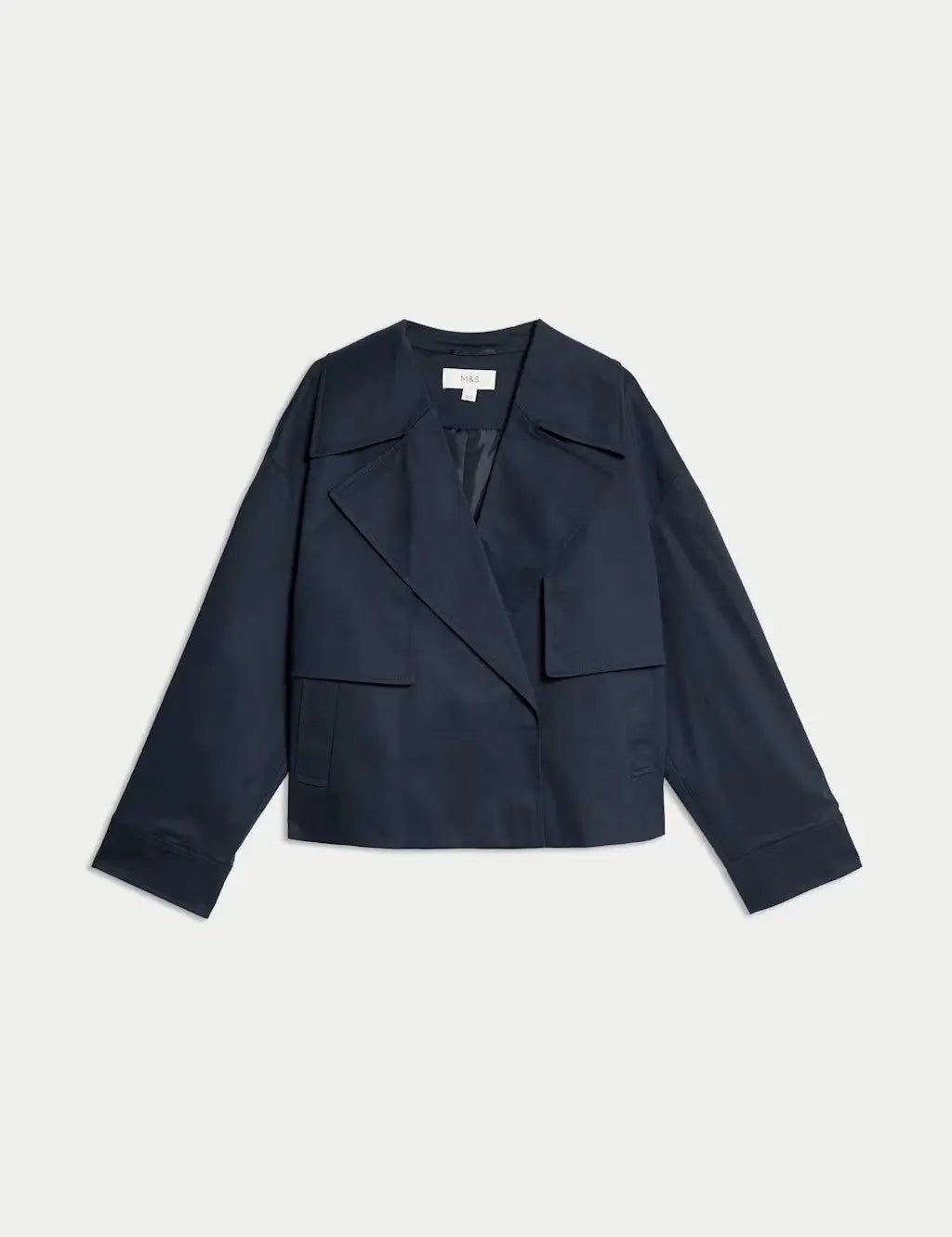 Cotton Rich Short Trench Coat - Honesty Sales