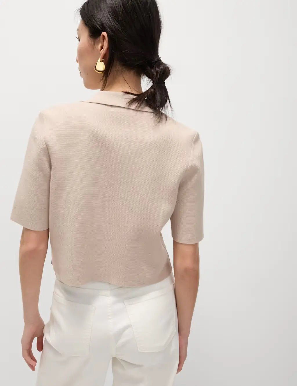 Cotton Rich Textured Knitted Blazer - Honesty Sales