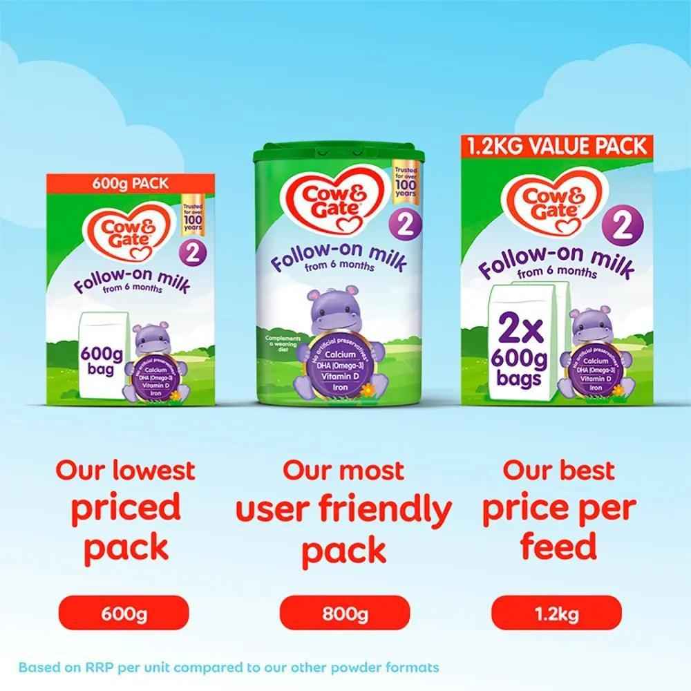 Cow and Gate Follow-On Milk from 6 Months 800g - Honesty Sales