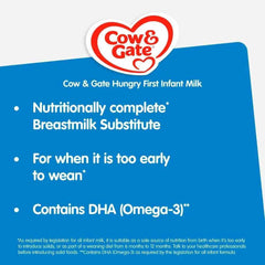 Cow and Gate Hungry First Infant Milk from Birth 800g Cow & Gate