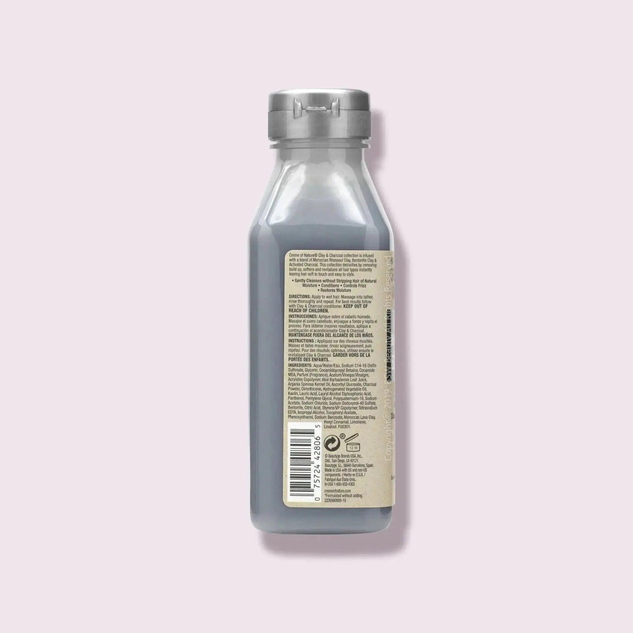 Creme Of Nature Clay and Charcoal Shampoo 12 Ounce (355ml) - Honesty Sales