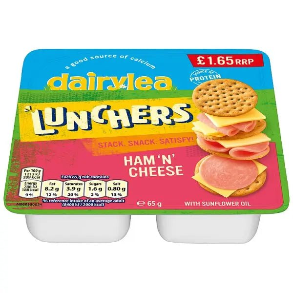 Dairylea Lunchers Ham 'N' Cheese 65g (Case of 12) - Honesty Sales