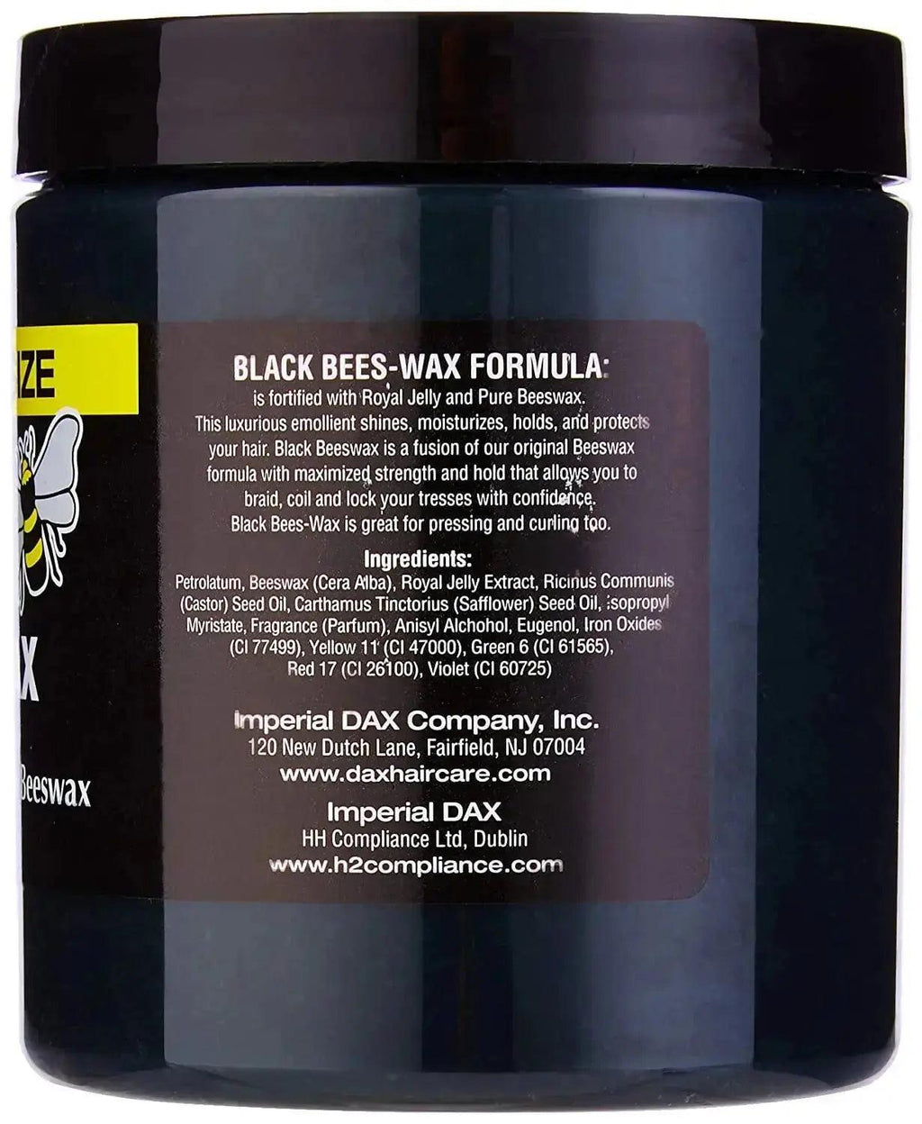 Dax Black Bees - Wax Fortified With Royal Jelly And Pure Beeswax 397g - Honesty Sales