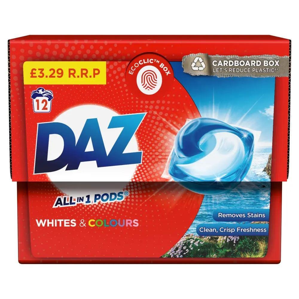 Daz ALL in 1 PODs Washing Capsules Whites & Colours 12 Washes (Case of 6) - Honesty Sales Image principale du produit