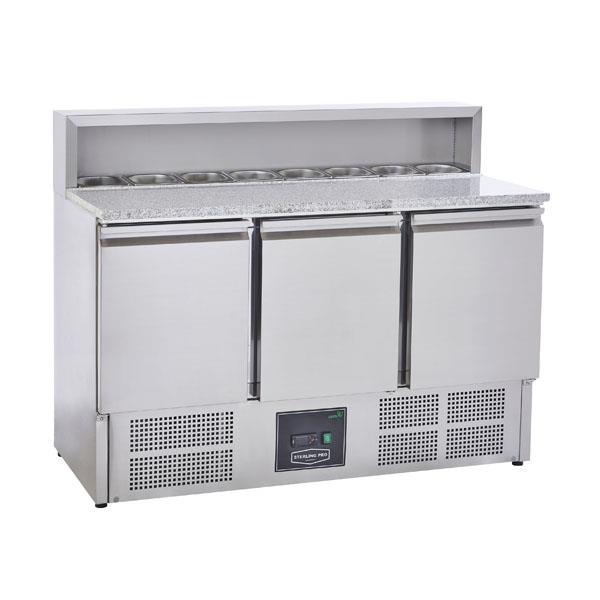 Sterling Pro Cobus SPU903PZ 3 Door Pizza Counter Granite Top 8 x GN1/6, 402 Litres Hauptbild