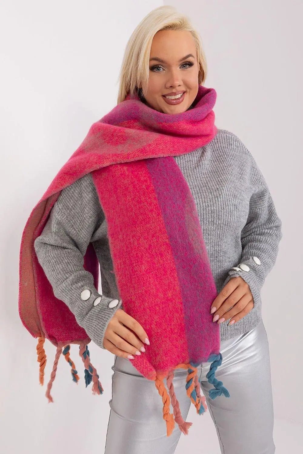 Decorative Stripe Scarf – Soft, Stylish & Cold-Weather Ready - Honesty Sales