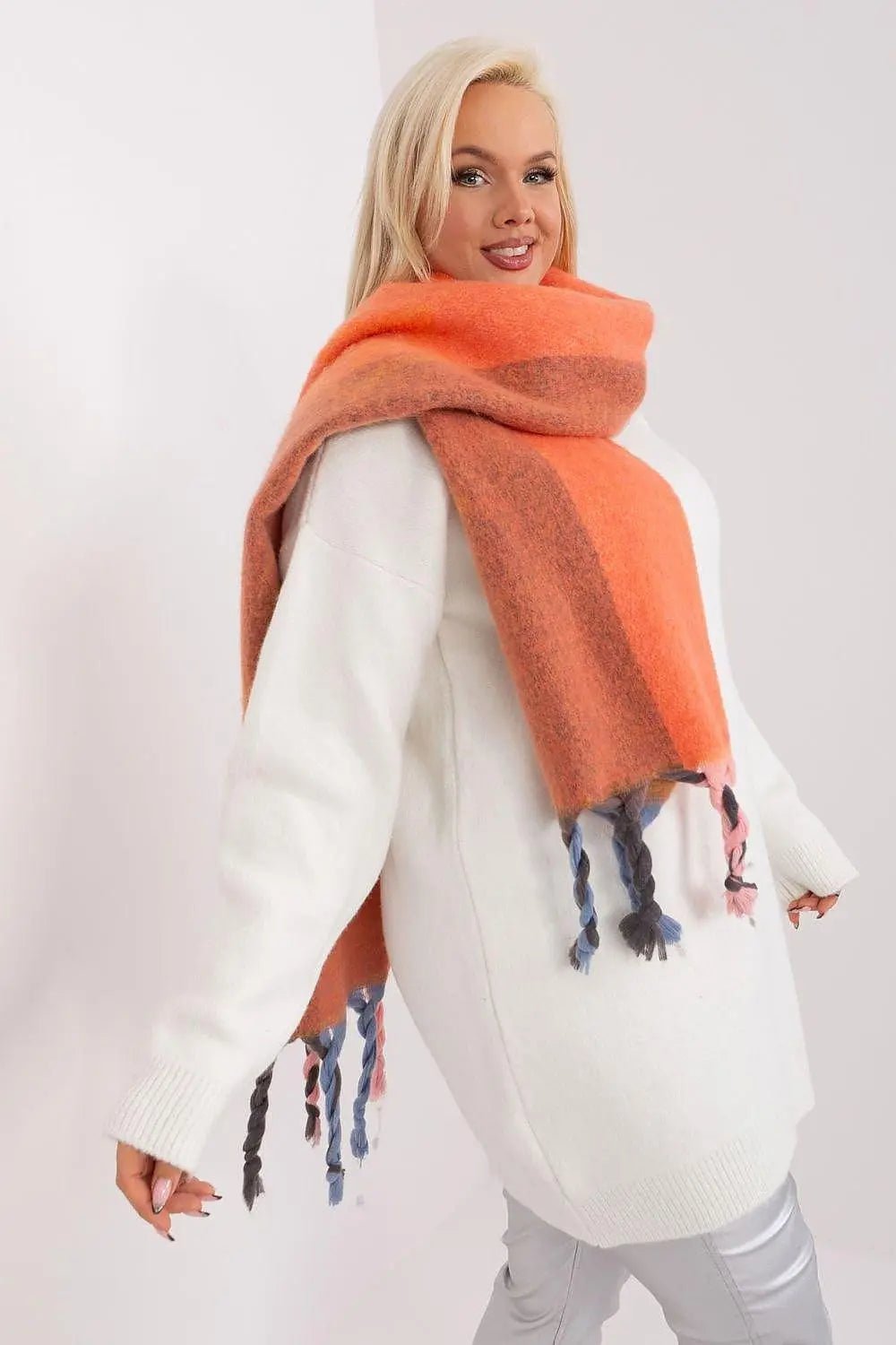 Decorative Stripe Scarf – Soft, Stylish & Cold-Weather Ready - Honesty Sales