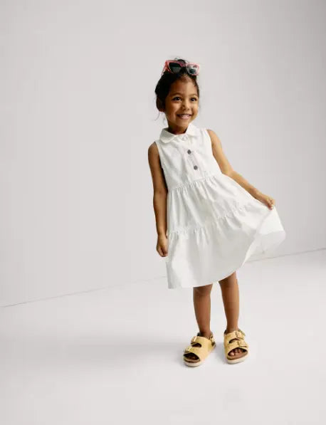 Denim Collared Dress (2 - 8 Yrs) - Honesty Sales