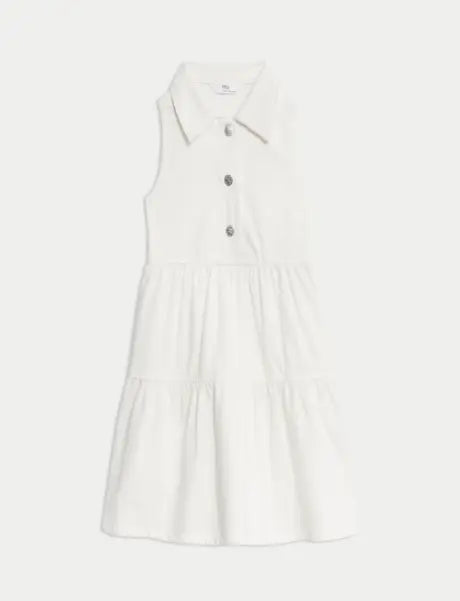 Denim Collared Dress (2 - 8 Yrs) - Honesty Sales