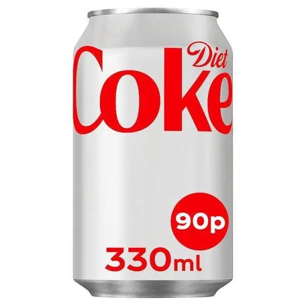 Diet Coke 330ml PM 90p (Case of 24) - Honesty Sales