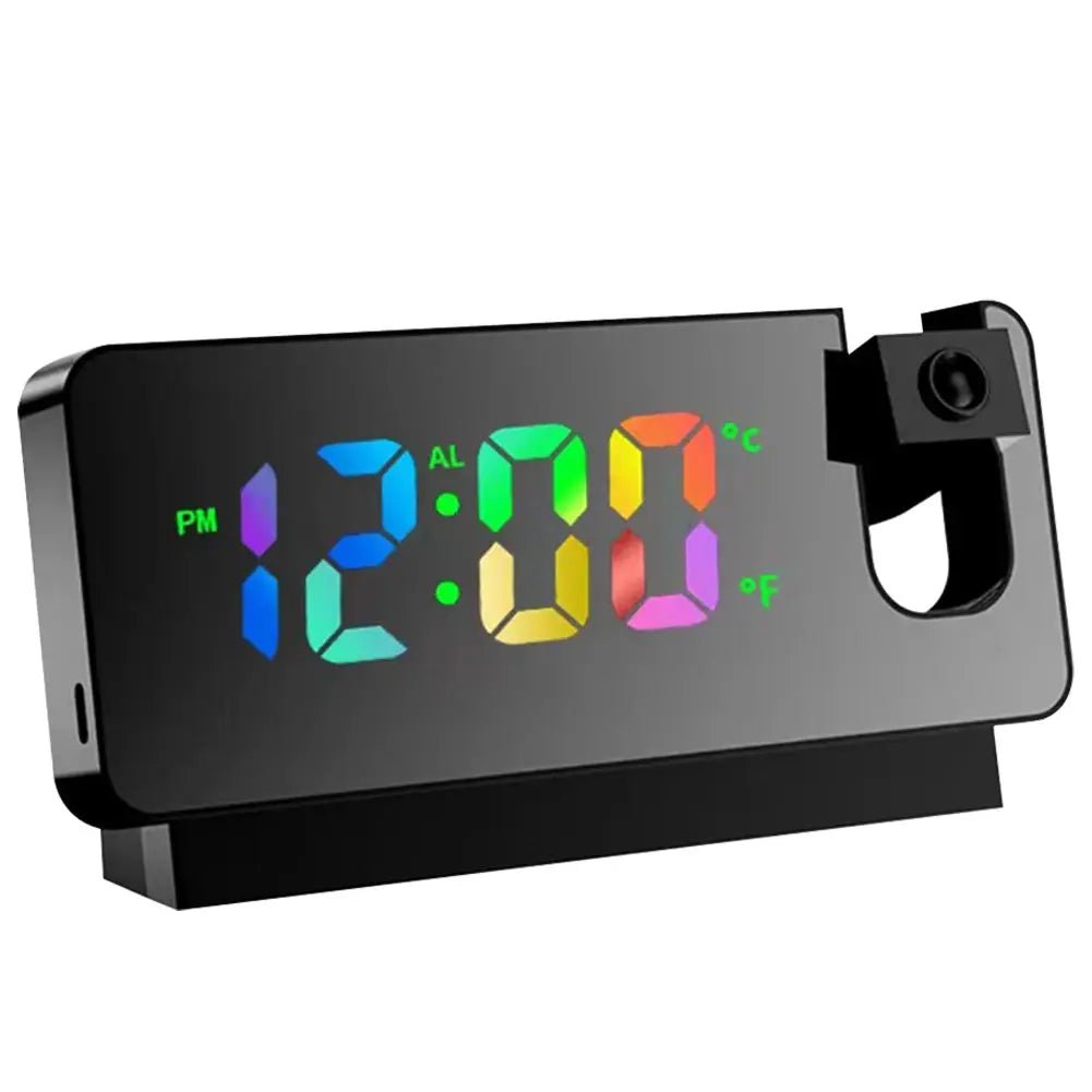 Digital Electronic Clock with Calendar & Temperature Projection Alarm Clock Multifunctional LED Display for Students Office Worker - Honesty Sales