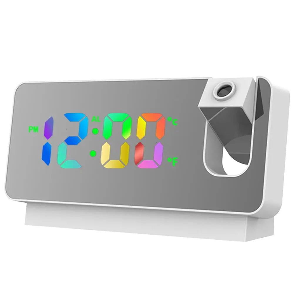 Digital Electronic Clock with Calendar & Temperature Projection Alarm Clock Multifunctional LED Display for Students Office Worker - Honesty Sales