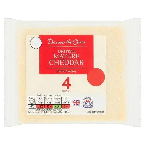 Discover the Choice British Mature Cheddar 200g (Case of 8) - Honesty Sales