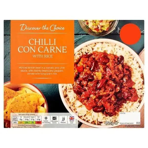 Discover the Choice Chilli Con Carne with Rice 450g - Honesty Sales