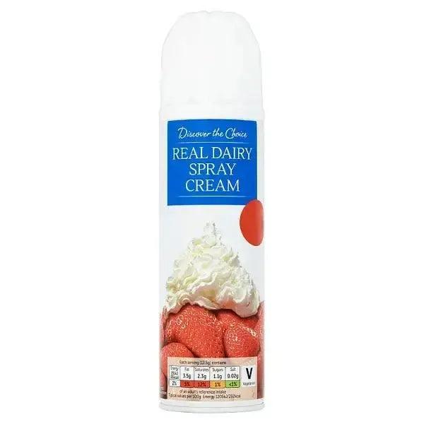 Discover the Choice Real Dairy Spray Cream 250g - Honesty Sales