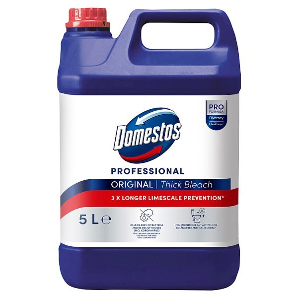 Domestos Professional Original Thick Bleach 2 x 5L (1 x 5L) - Honesty Sales