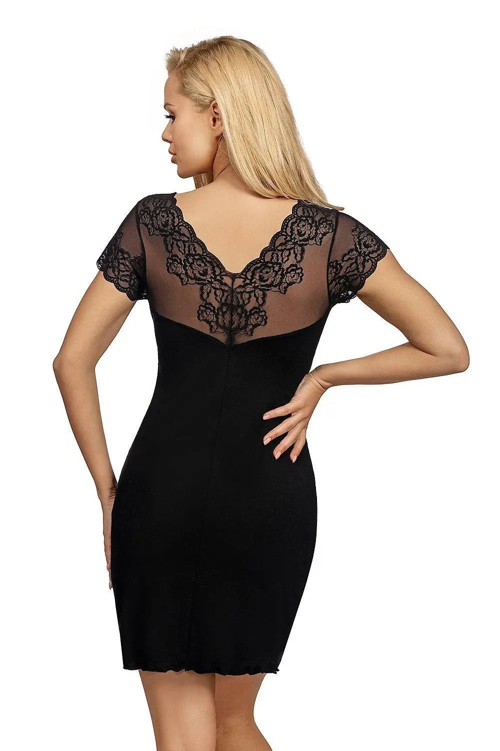 Donna ivana ecru smooth viscose nightgown - Honesty Sales
