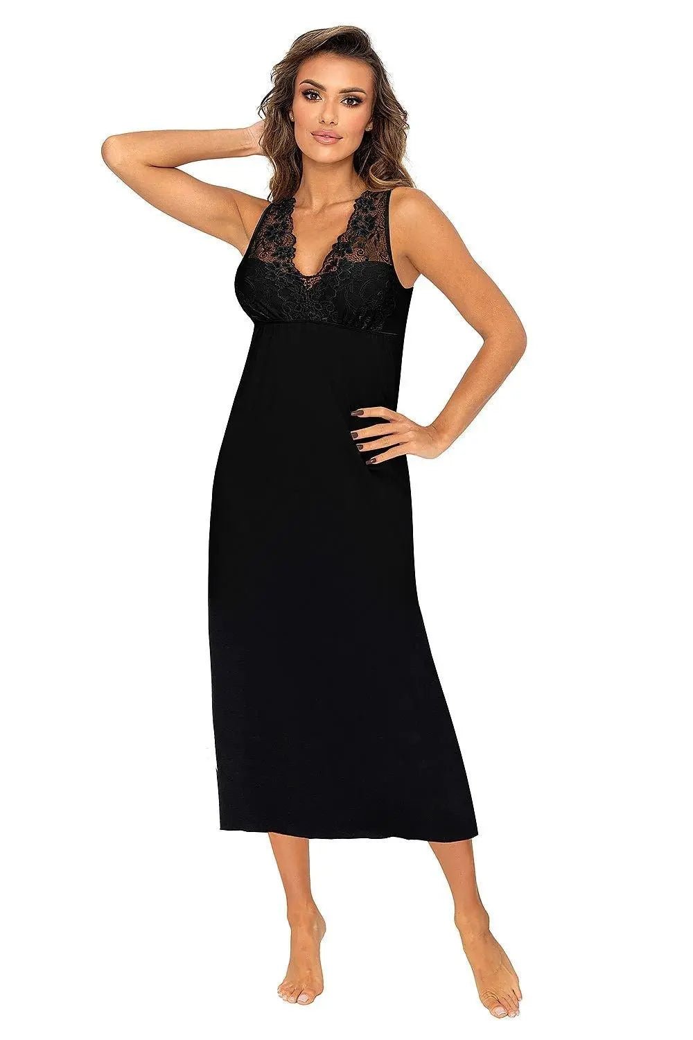 Donna smooth, flowing viscose nightgown - Honesty Sales