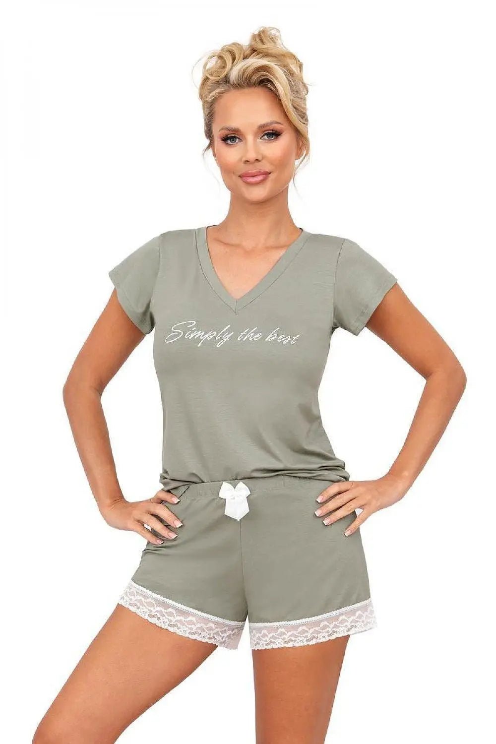 Donna soft short-sleeved blouse pajamas - Honesty Sales