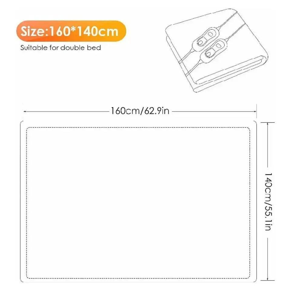 Double Economical Electric Blanket Ultrasonic Welding Fabric Heating Bed Mat Warmer - Honesty Sales