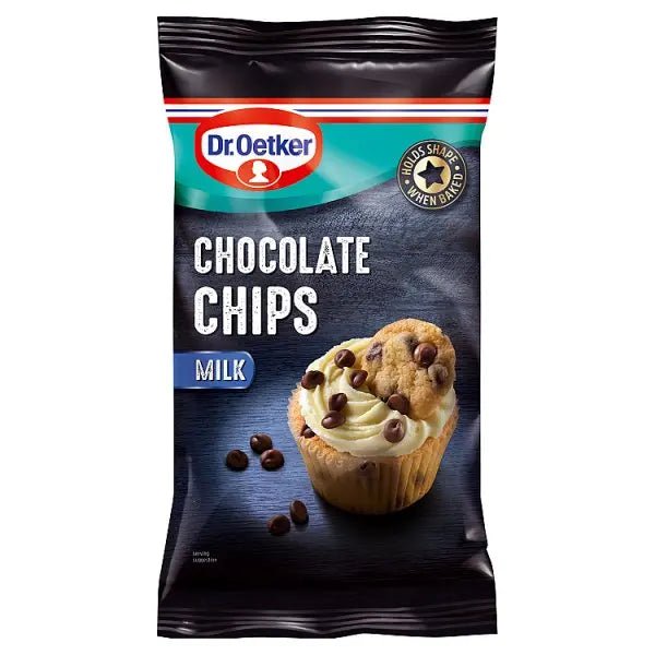 Dr. Oetker Chocolate Chips Milk 100g (Case of 9) - Honesty Sales