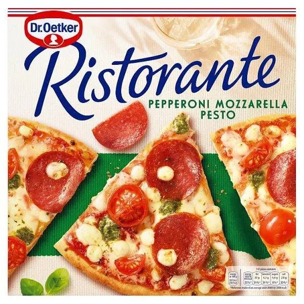 Dr. Oetker Ristorante Pepperoni Mozzarella Pesto Pizza 360g - (Case of 7) - Honesty Sales