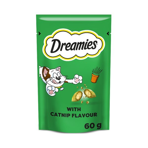 DREAMIES Cat Treat Biscuits with Catnip Flavour 60g (Case of 8) - Honesty Sales