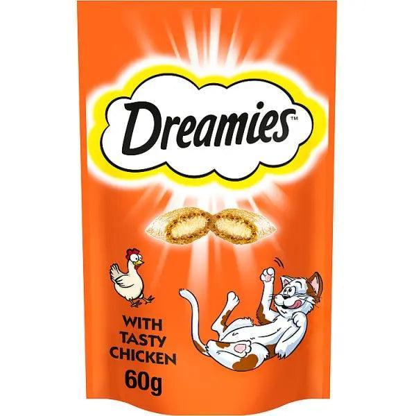 Dreamies Cat Treat Biscuits with Chicken 60g (Case of 8) - Honesty Sales